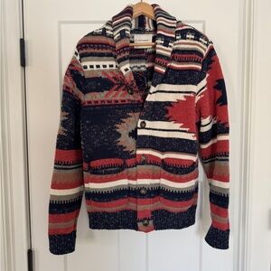 Lucky Brand Men's Cardigan - Red, Navy, Cream